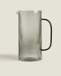 ZARA Home Borosilicate Glass Pitcher With Line Design