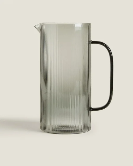 ZARA Home Borosilicate Glass Pitcher With Line Design