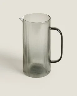 ZARA Home Borosilicate Glass Pitcher With Line Design