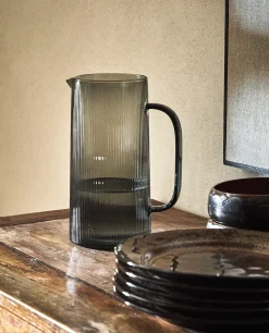 ZARA Home Borosilicate Glass Pitcher With Line Design
