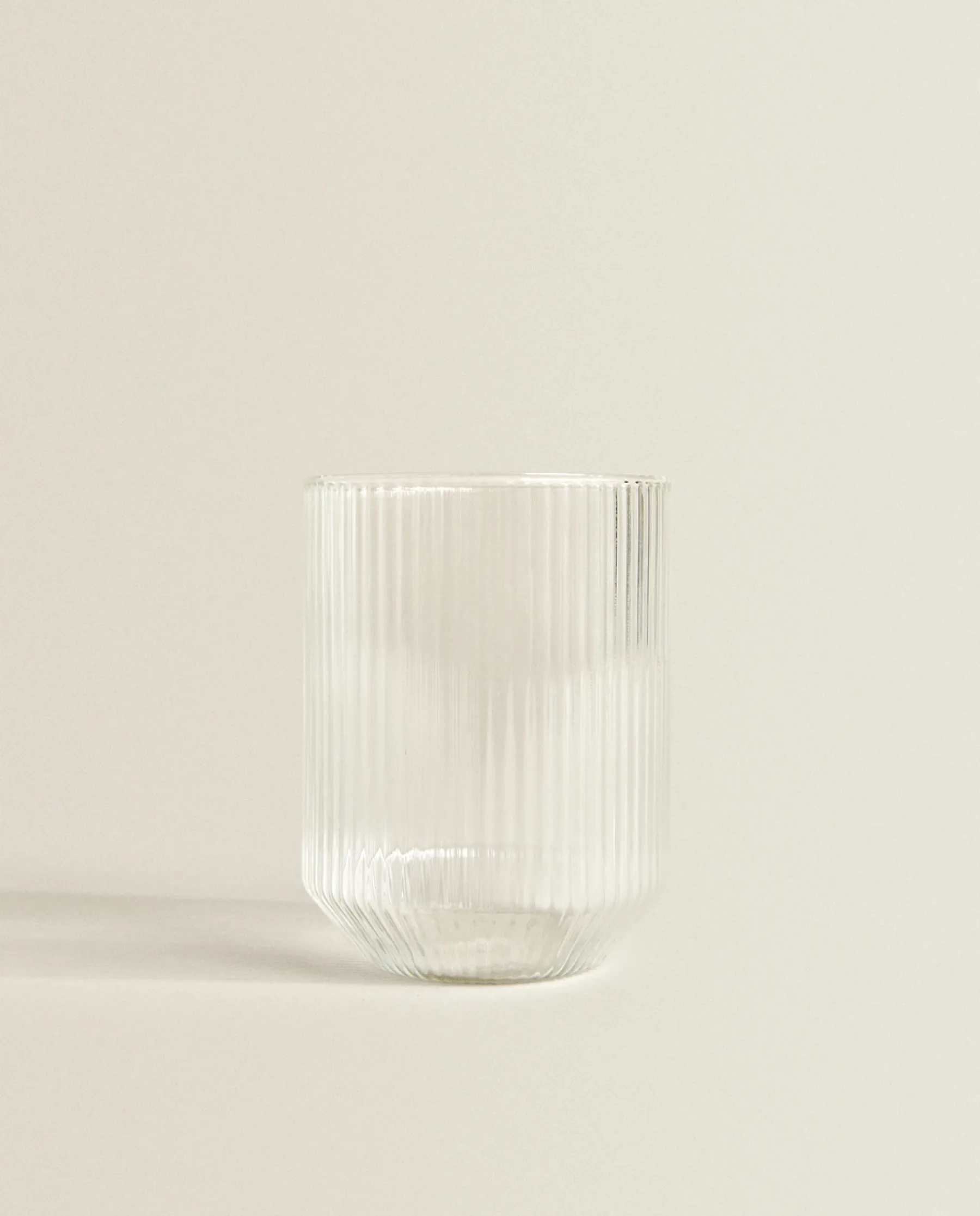 ZARA Home Borosilicate Glass Tumbler With Raised Lines