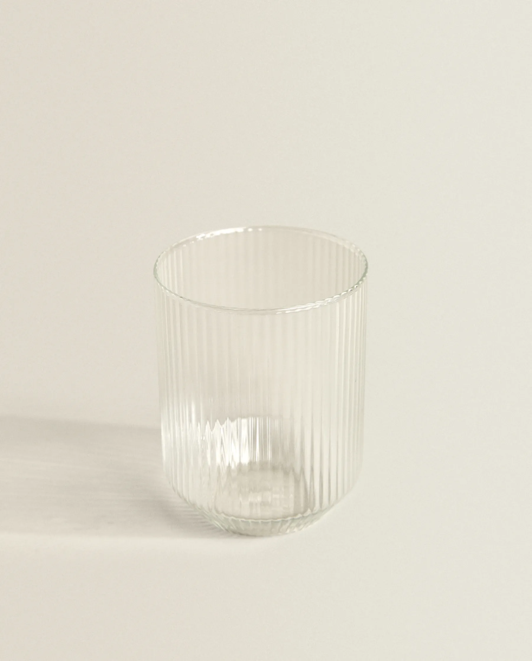 ZARA Home Borosilicate Glass Tumbler With Raised Lines