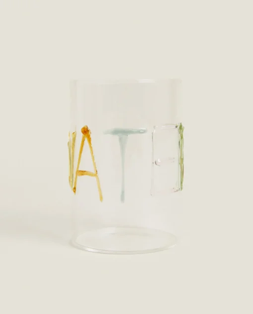 ZARA Home Borosilicate Glass Tumbler With Letters