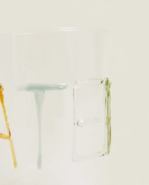 ZARA Home Borosilicate Glass Tumbler With Letters