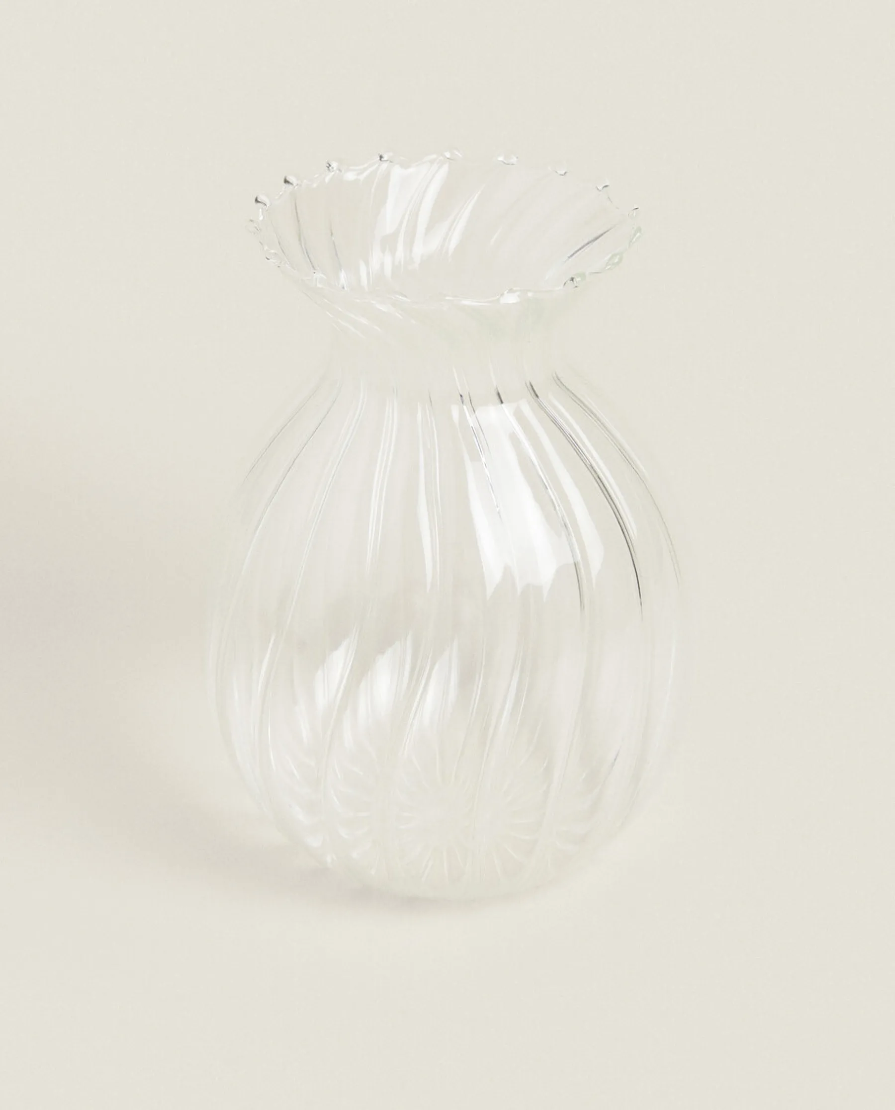 ZARA Home Borosilicate Glass Vase With Lines
