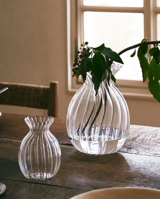 ZARA Home Borosilicate Glass Vase With Lines