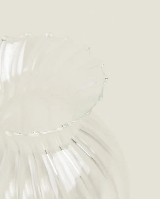 ZARA Home Borosilicate Glass Vase With Lines