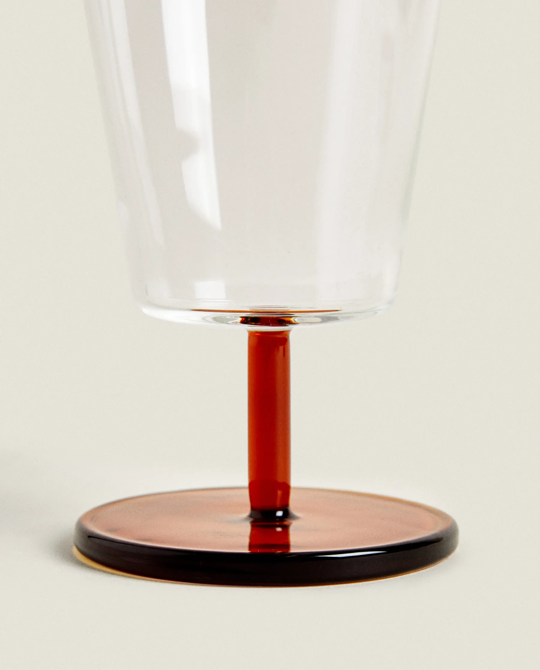 ZARA Home Borosilicate Wine Glass With Colored Stem