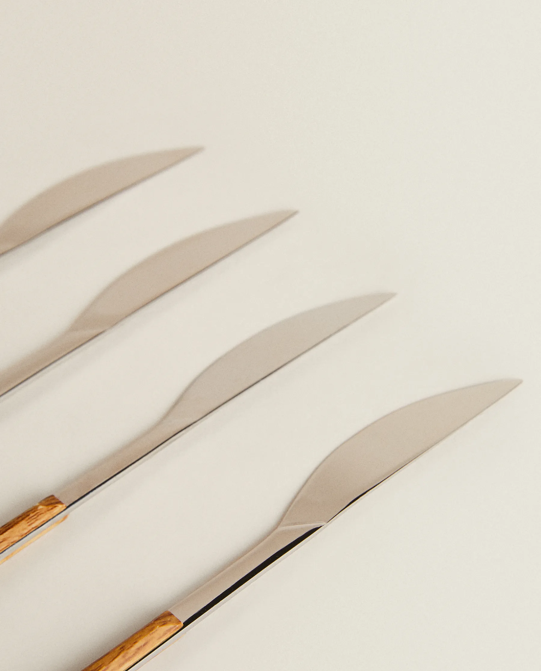 ZARA Home Box 4 Knives With Wood Pattern Handle