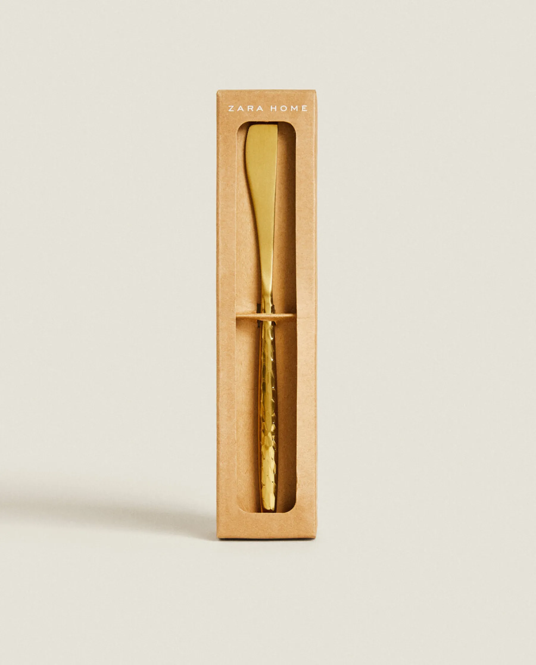 ZARA Home Box Of 4 Knives With Hammered Handle
