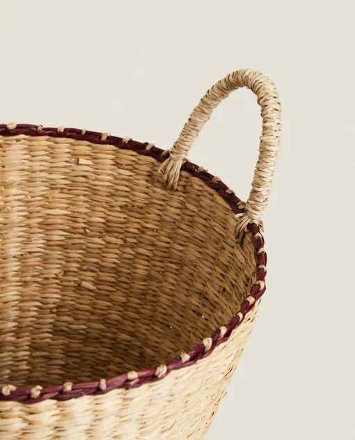 ZARA Home Braided Basket With Handles