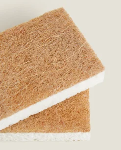 ZARA Home Cellulose And Fiber Non-Scratch Sponges (Pack Of 2)