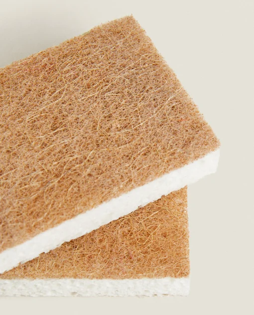 ZARA Home Cellulose And Fiber Non-Scratch Sponges (Pack Of 2)