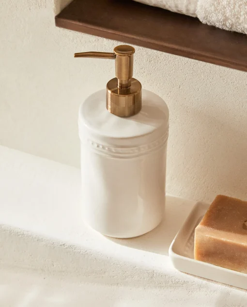 ZARA Home Ceramic Dispenser With A Raised Design
