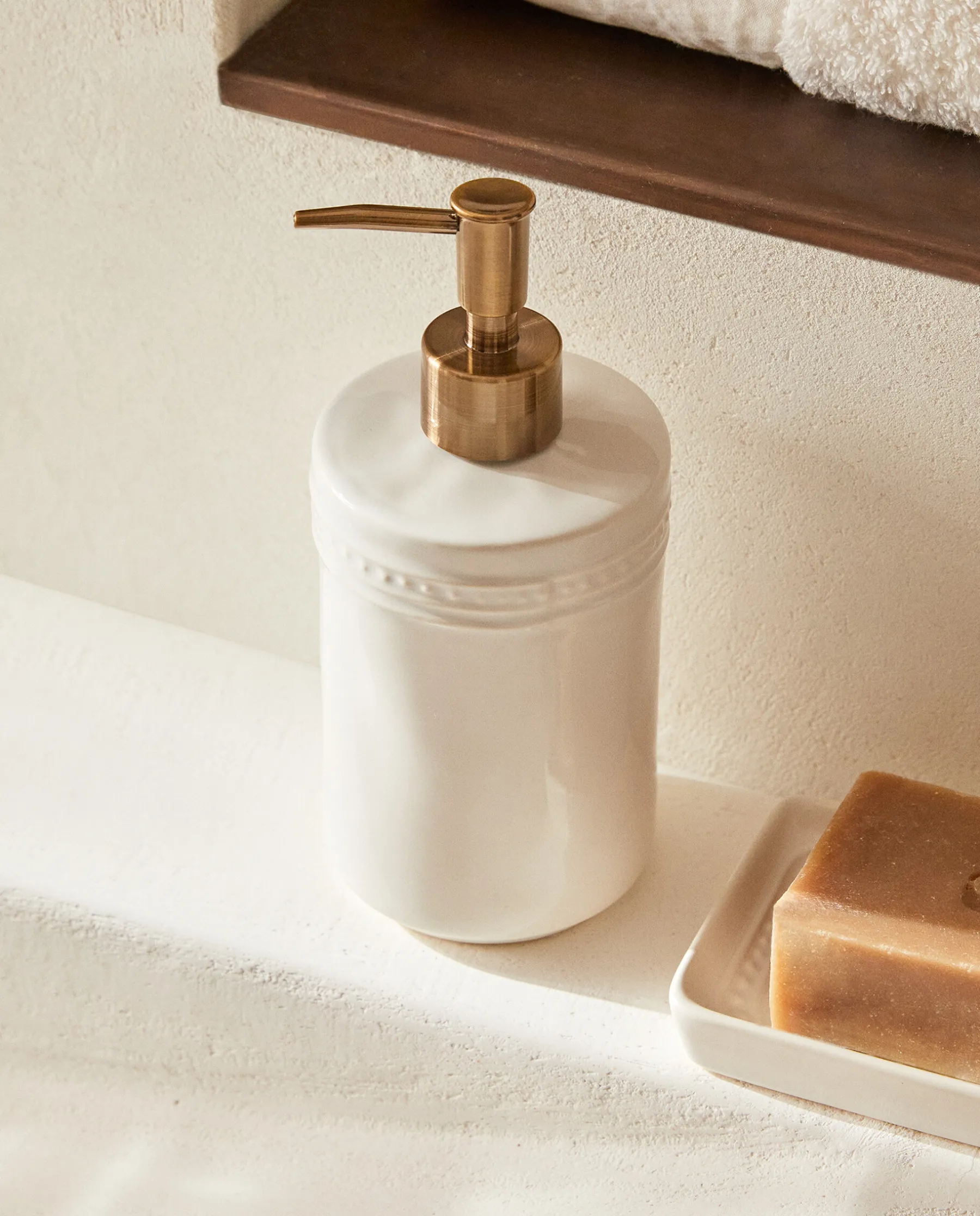 ZARA Home Ceramic Dispenser With A Raised Design
