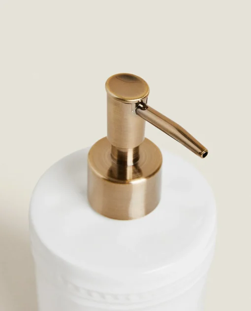 ZARA Home Ceramic Dispenser With A Raised Design