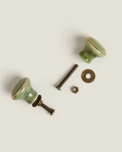 ZARA Home Ceramic Door Knob (Pack Of 2)