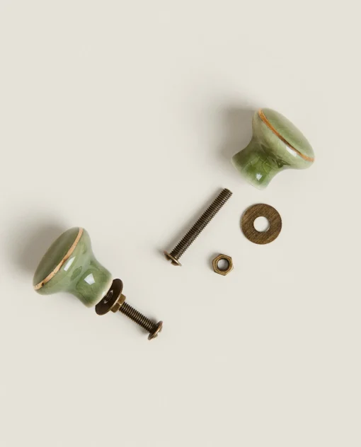 ZARA Home Ceramic Door Knob (Pack Of 2)