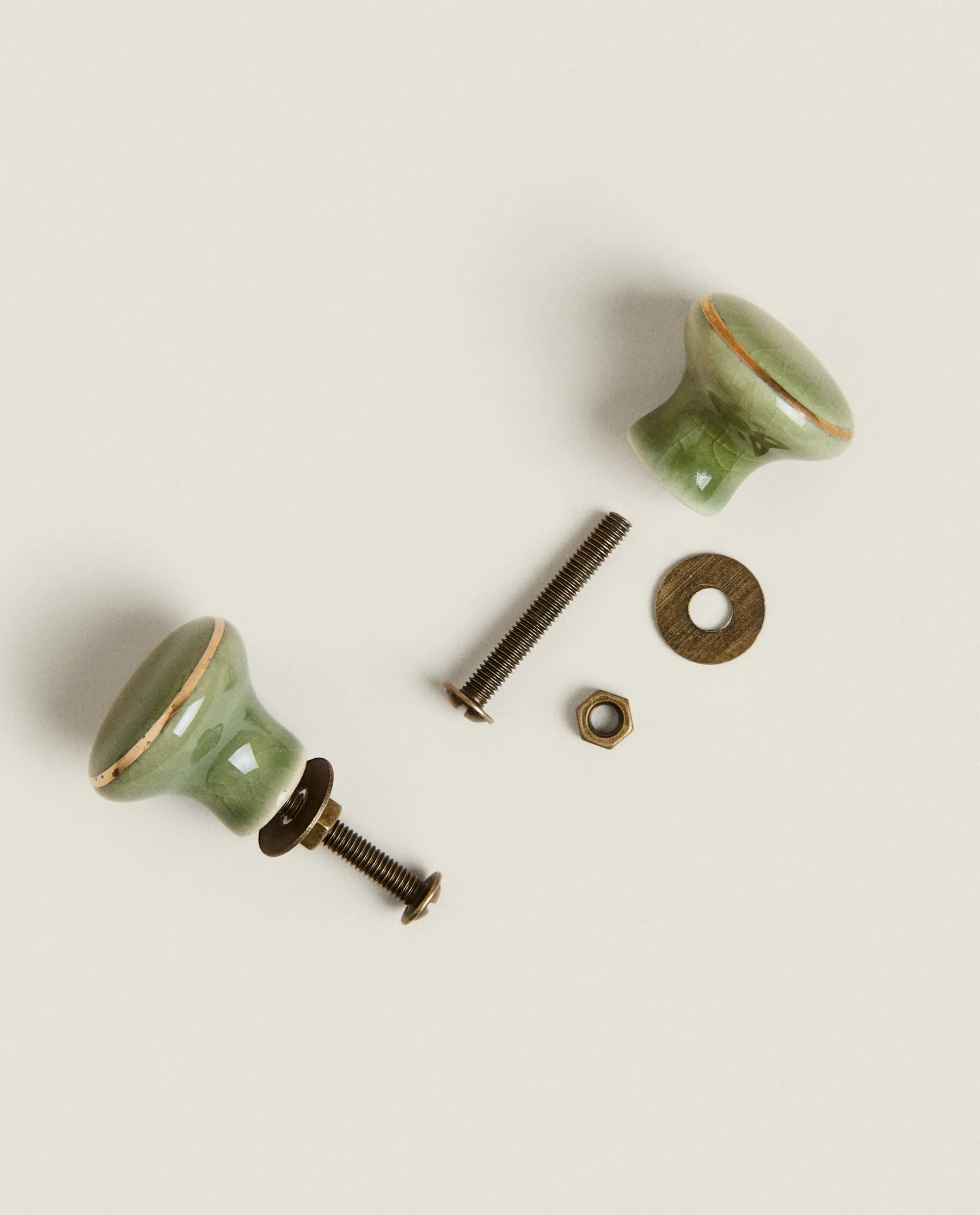 ZARA Home Ceramic Door Knob (Pack Of 2)