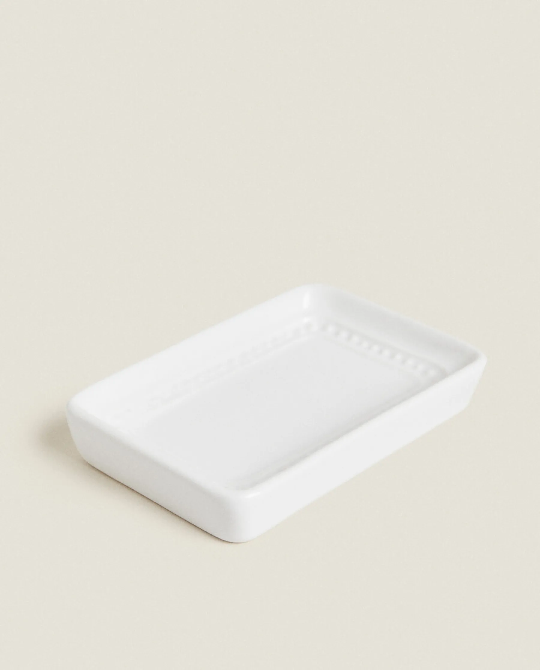 ZARA Home Ceramic Soap Dispenser With A Raised Design