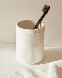 ZARA Home Ceramic Tumbler With A Raised Design