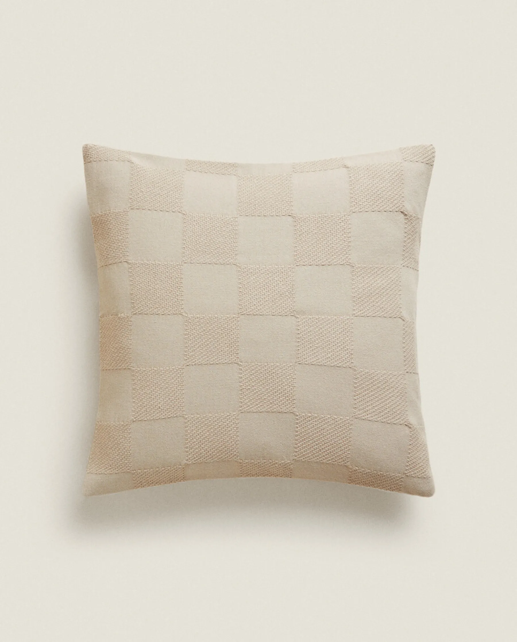 ZARA Home Check Cotton Throw Pillow Cover