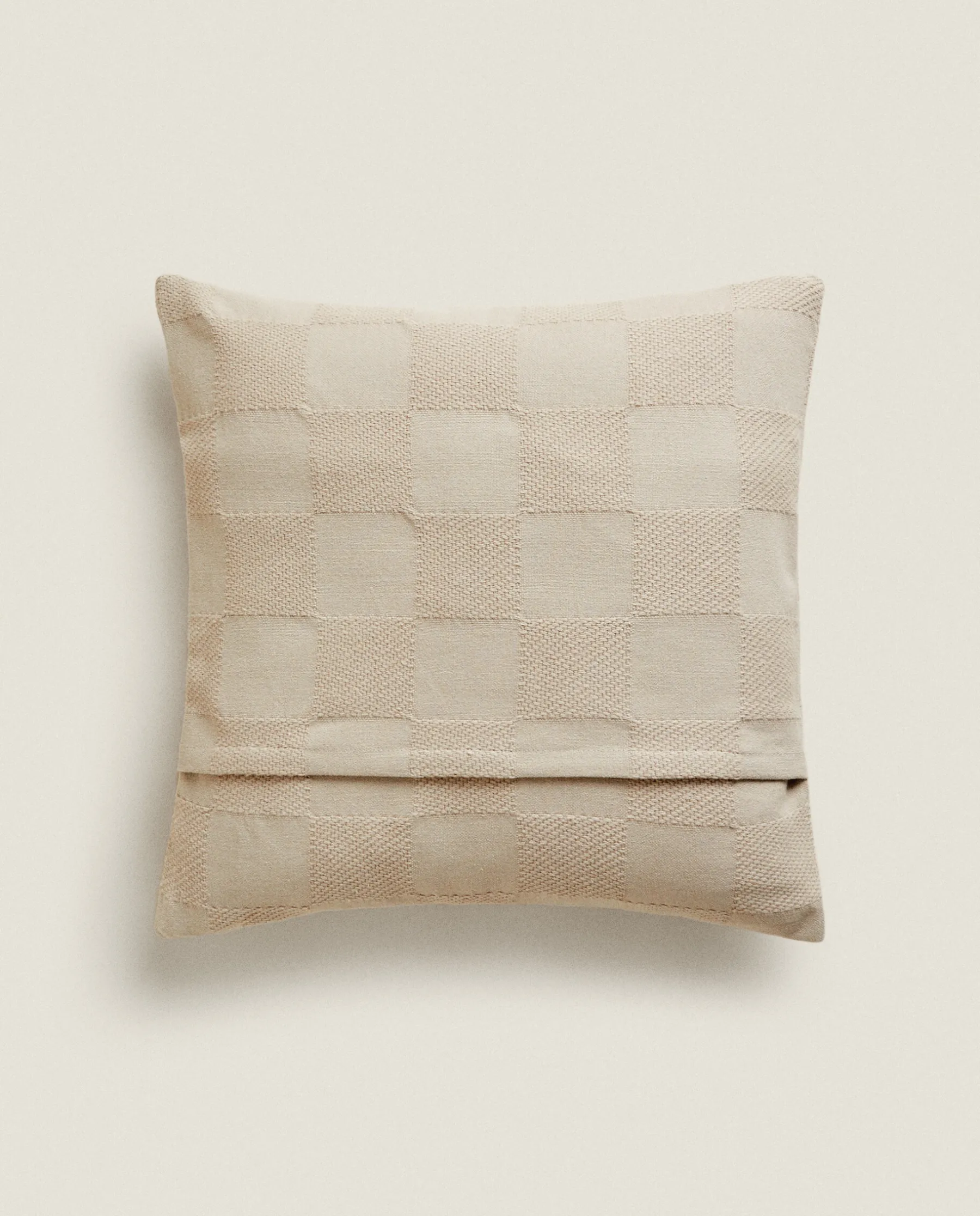 ZARA Home Check Cotton Throw Pillow Cover