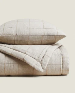 ZARA Home Check Flannel Quilt