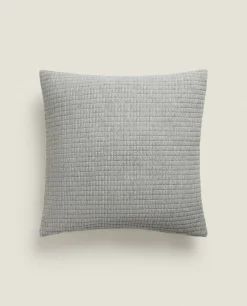 ZARA Home Check Jacquard Throw Pillow Cover