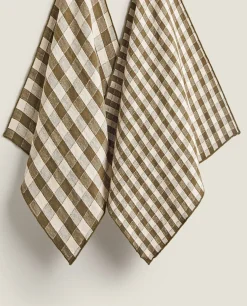 ZARA Home Check Kitchen Towel (Pack Of 2)