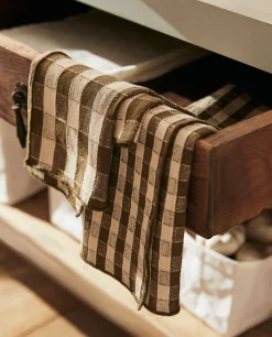 ZARA Home Check Kitchen Towel (Pack Of 2)
