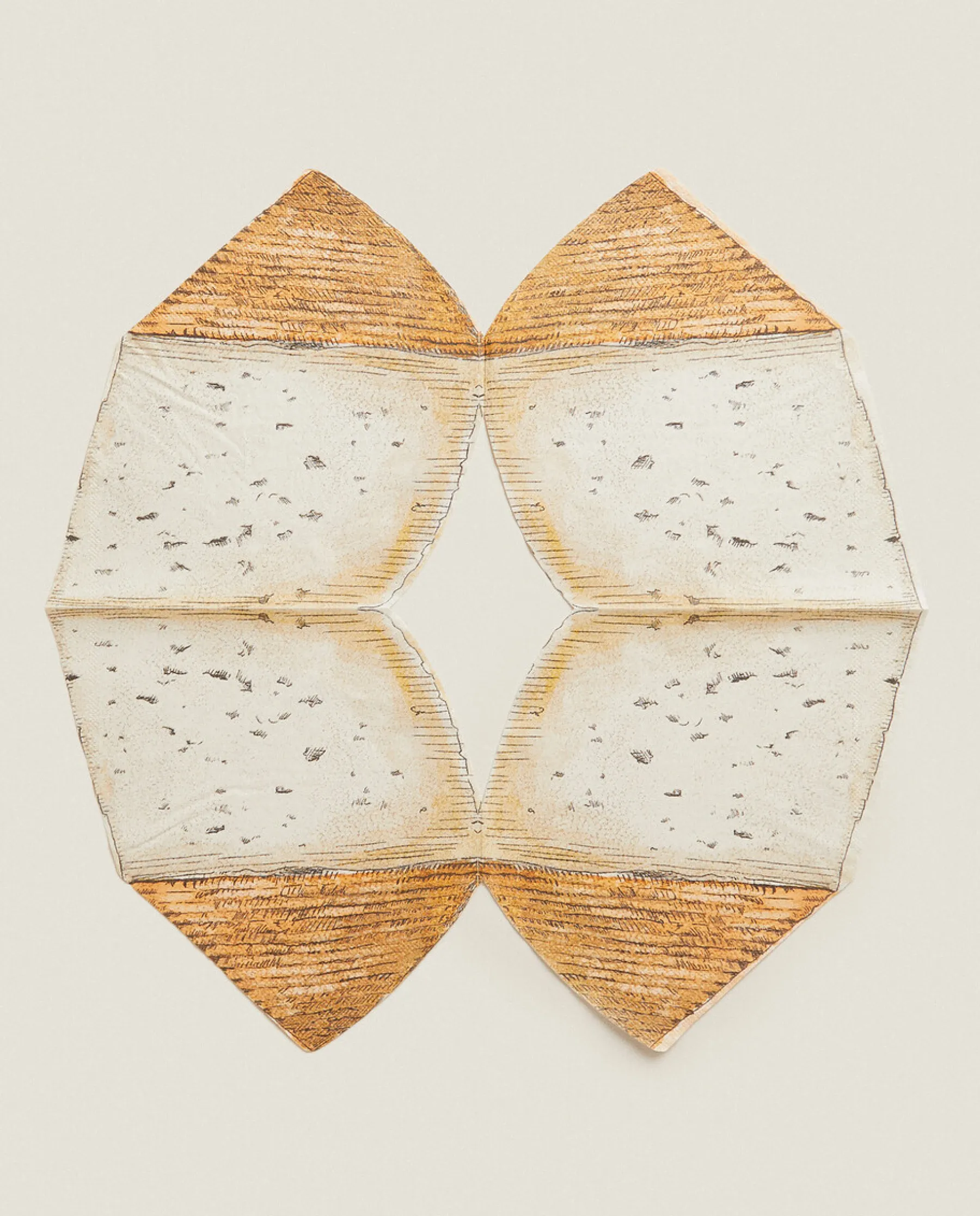 ZARA Home Cheese-Shaped Paper Napkins (Pack Of 20)