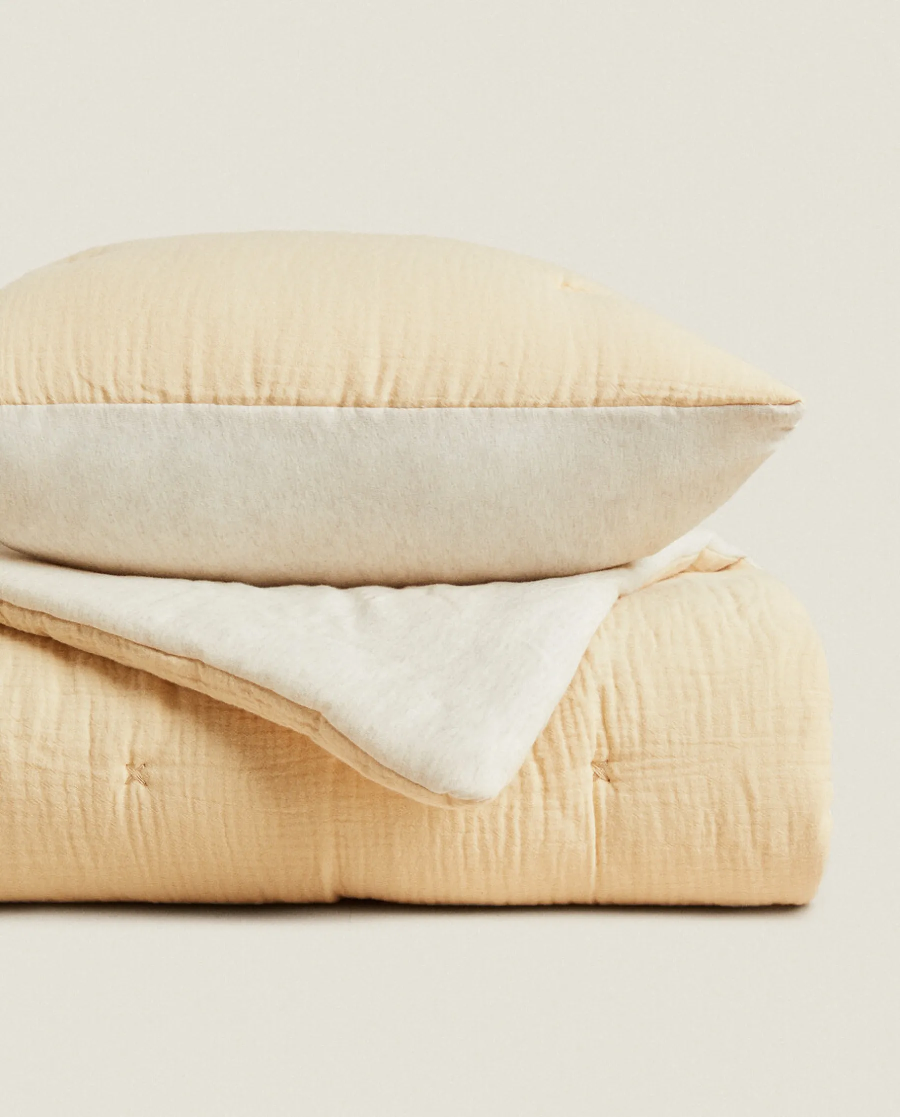 ZARA Home Chiffon And Cotton Jersey Quilt