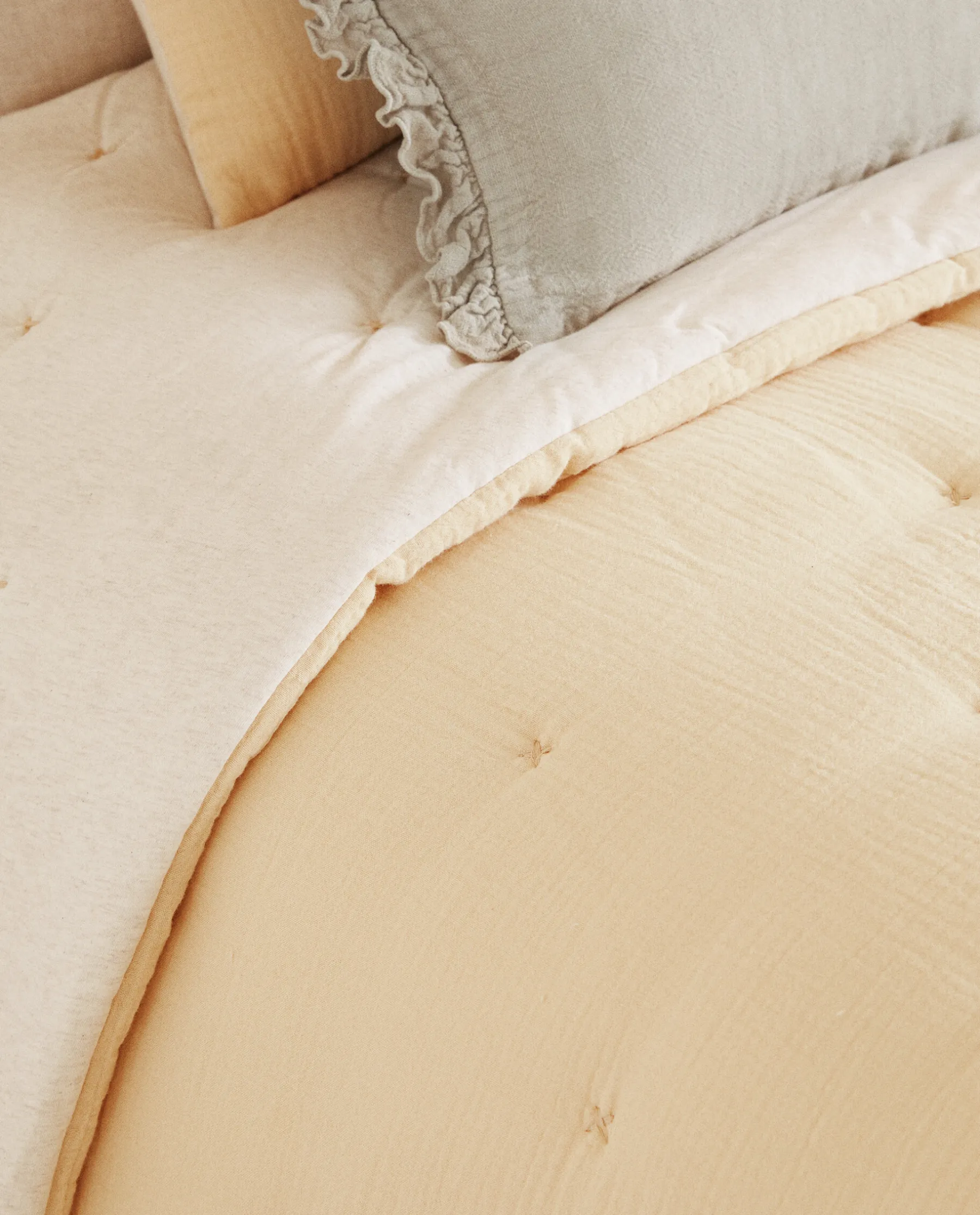 ZARA Home Chiffon And Cotton Jersey Quilt