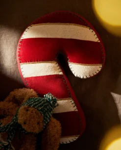 ZARA Home Children'S Candy Cane Christmas Pillow