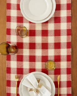 ZARA Home Christmas Check Table Runner