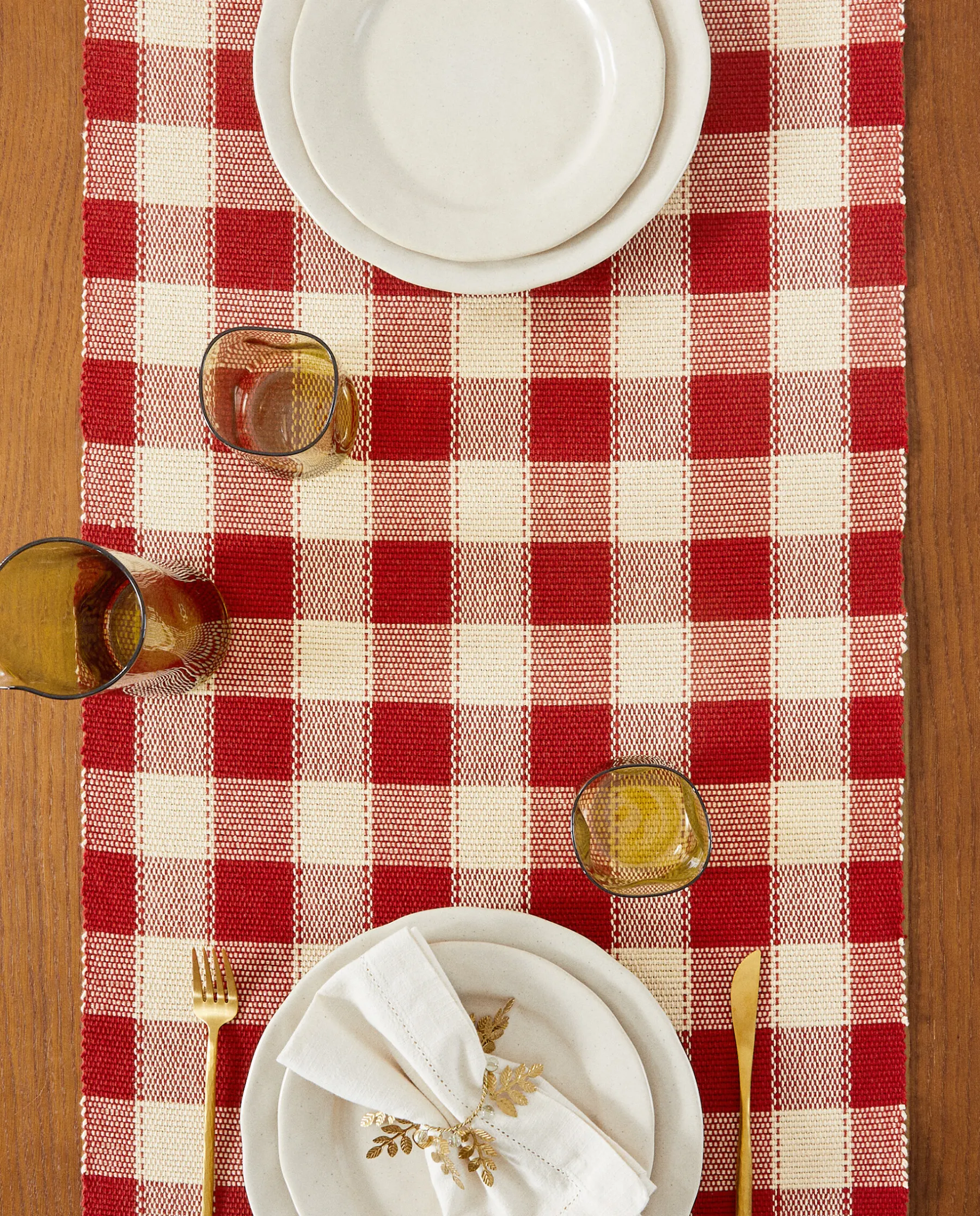 ZARA Home Christmas Check Table Runner