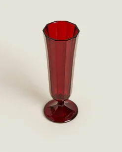ZARA Home Christmas Faceted Glass Flute