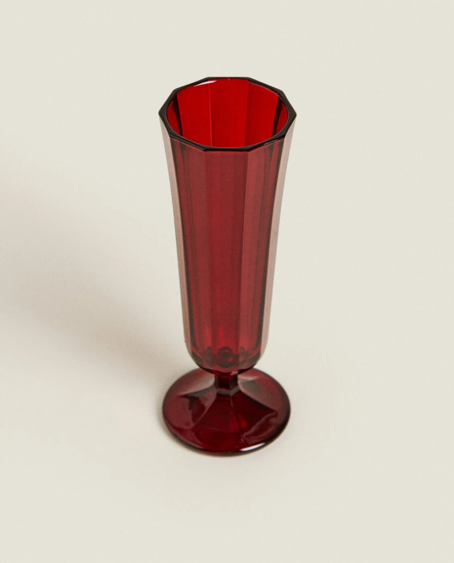 ZARA Home Christmas Faceted Glass Flute
