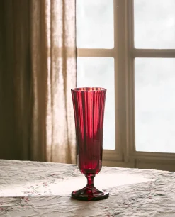 ZARA Home Christmas Faceted Glass Flute