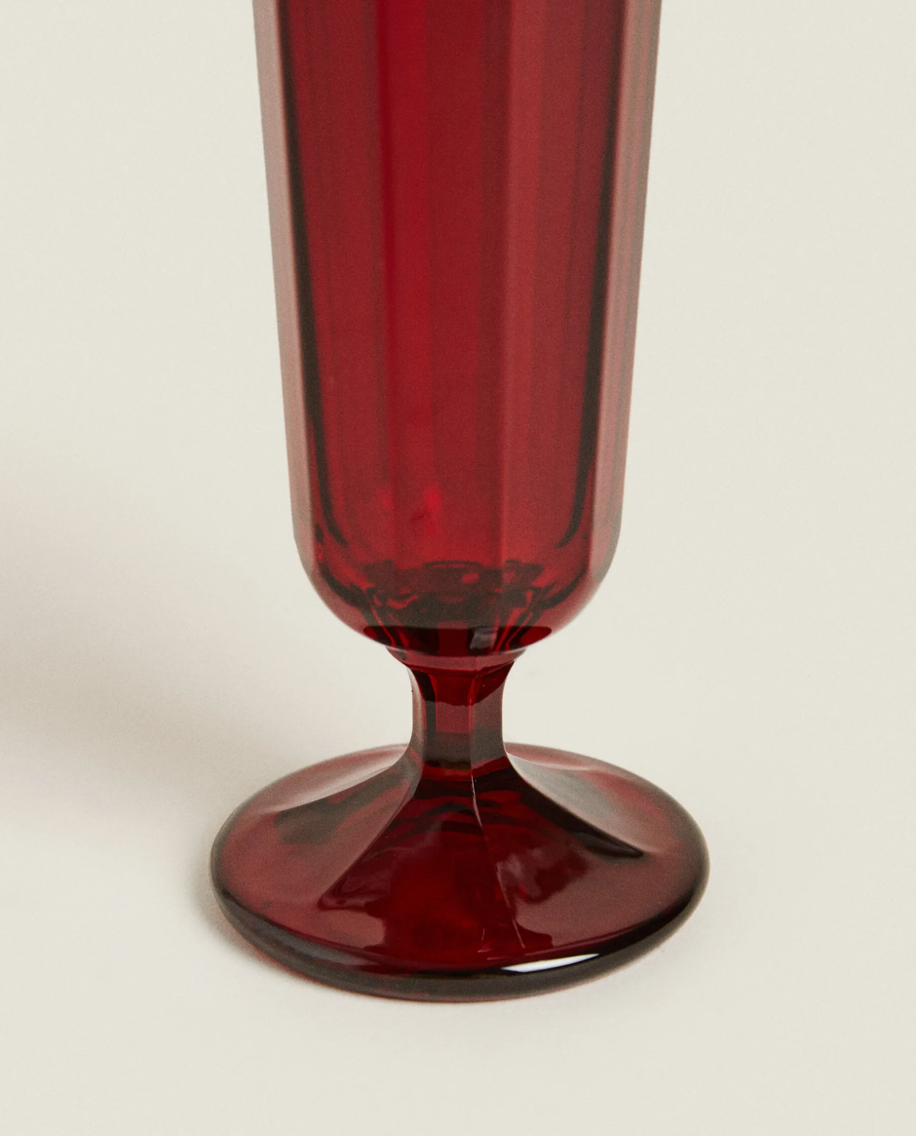 ZARA Home Christmas Faceted Glass Flute