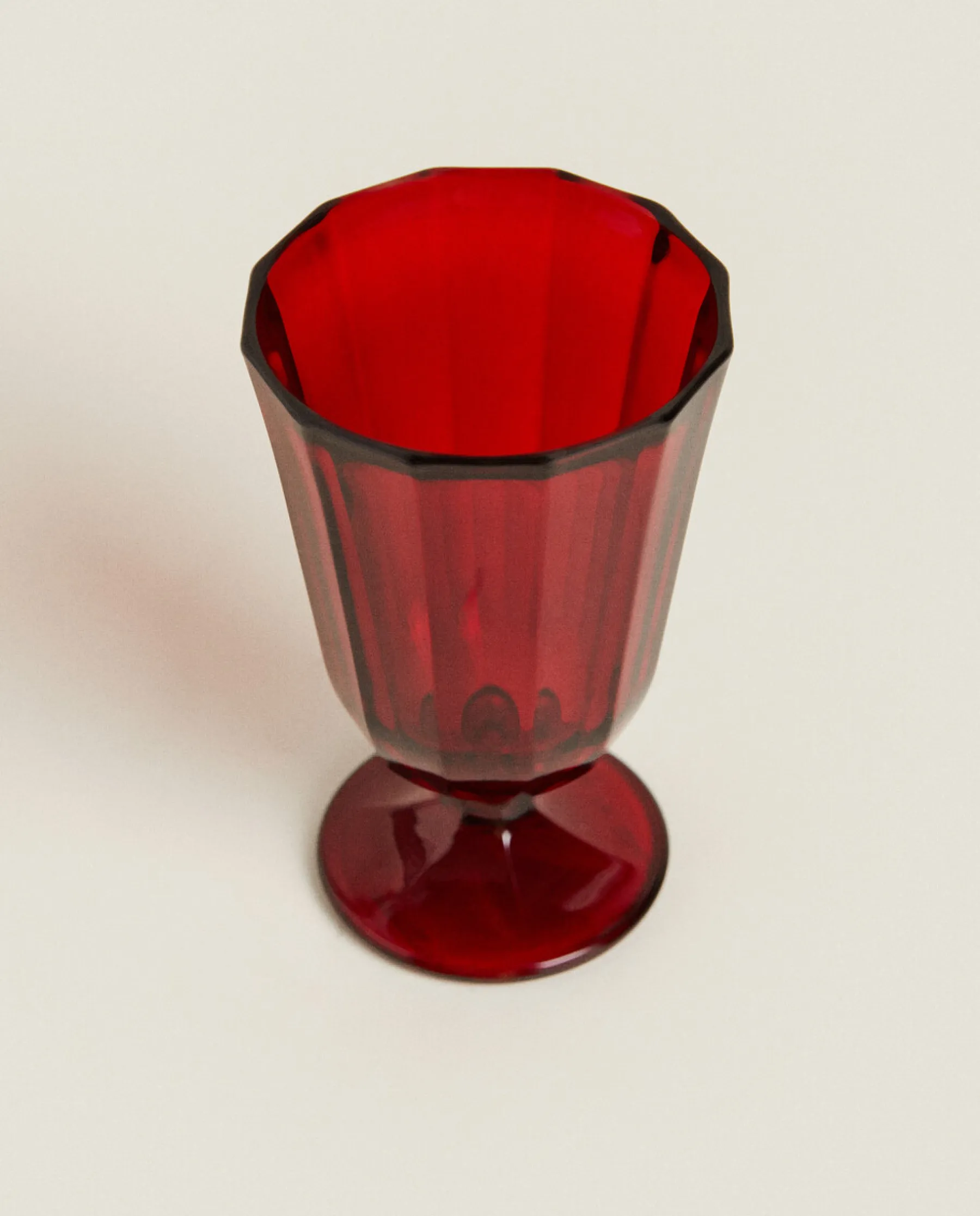ZARA Home Christmas Faceted Wine Glass