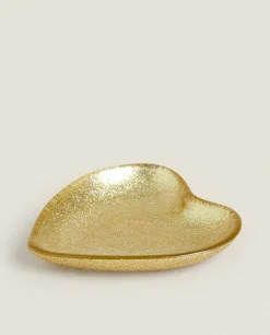 ZARA Home Christmas Heart Glass Bowl