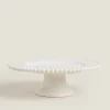 ZARA Home Christmas Snowflake Stoneware Cake Dish
