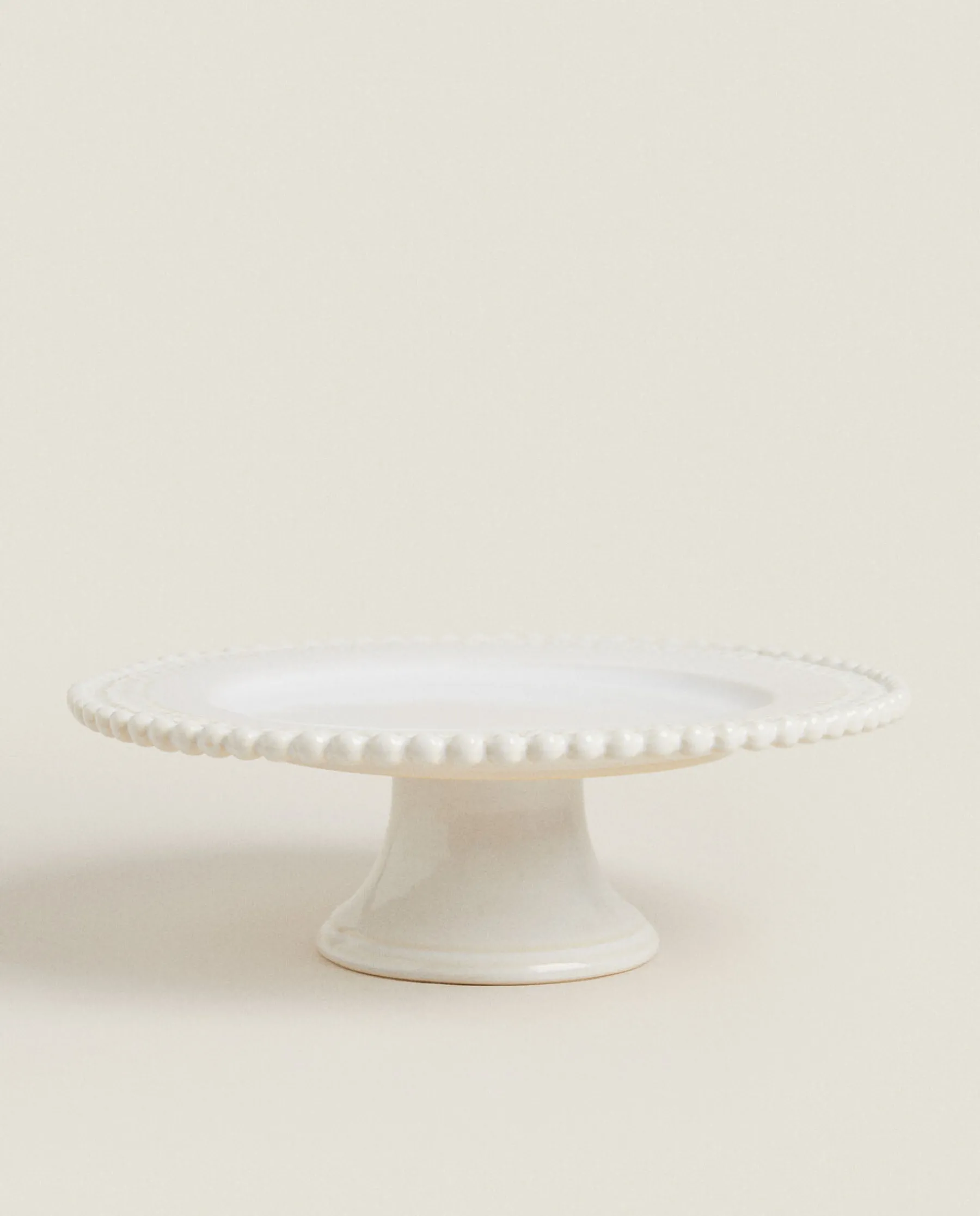 ZARA Home Christmas Snowflake Stoneware Cake Dish