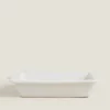 ZARA Home Christmas Snowflake Stoneware Serving Dish
