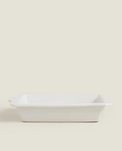 ZARA Home Christmas Snowflake Stoneware Serving Dish
