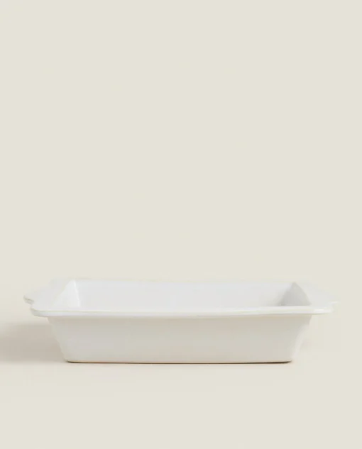 ZARA Home Christmas Snowflake Stoneware Serving Dish