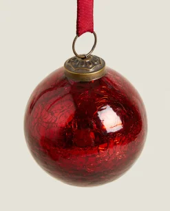 ZARA Home Christmas Spiral Glass Bauble Decoration