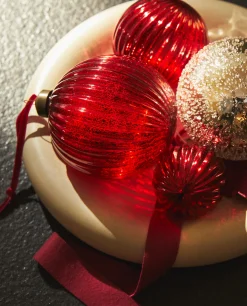 ZARA Home Christmas Spiral Glass Bauble Decoration